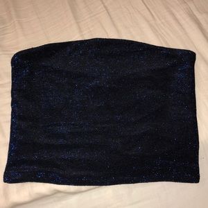 Sparkly blue tube top